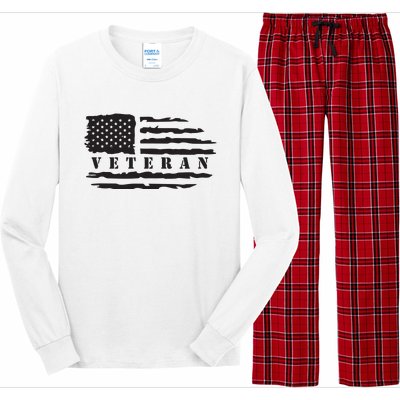 Veteran Us Flag Long Sleeve Pajama Set