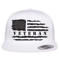 Veteran Us Flag Flat Bill Trucker Hat