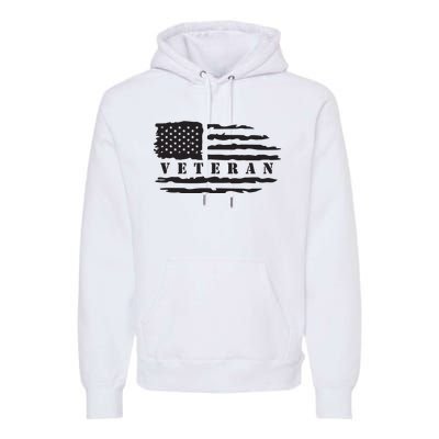 Veteran Us Flag Premium Hoodie