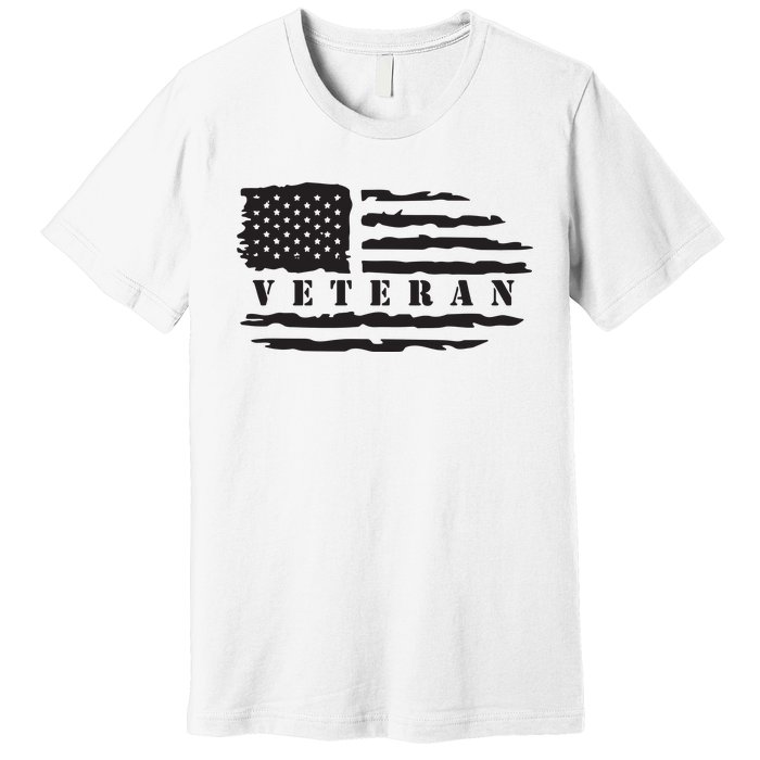 Veteran Us Flag Premium T-Shirt