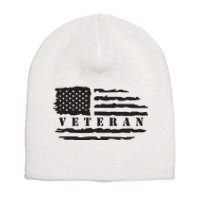 Veteran Us Flag Short Acrylic Beanie