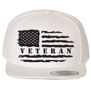 Veteran Us Flag Wool Snapback Cap