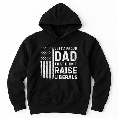 Vintage Usa Flag Just A Proud Dad That DidnT Raise Liberals Hoodie