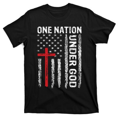 Vintage USA Flag Christian Faith Family Freedom T-Shirt