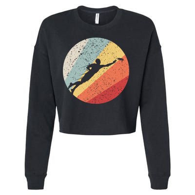 Vintage Ultimate Frisbee Gift For Frisbee Players Cropped Pullover Crew