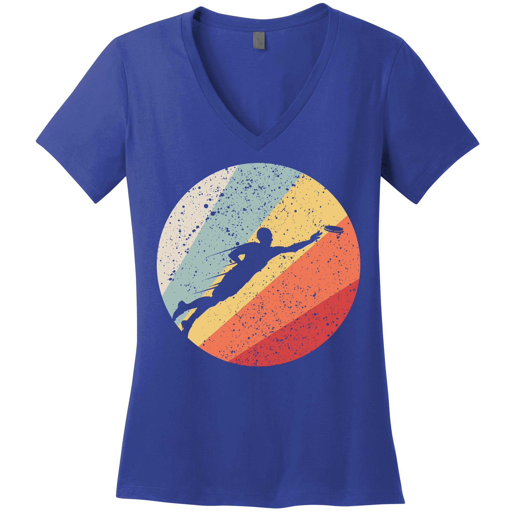 Vintage Ultimate Frisbee Gift For Frisbee Players Women's V-Neck T-Shirt