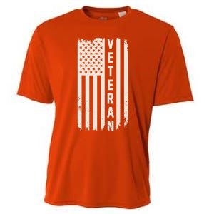 Veteran Us Flag Armed Forces Military Retired Retro Gift Cooling Performance Crew T-Shirt