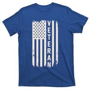 Veteran Us Flag Armed Forces Military Retired Retro Gift T-Shirt