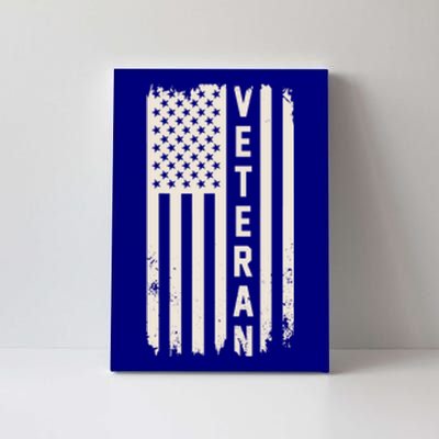 Veteran Us Flag Armed Forces Military Retired Retro Gift Canvas