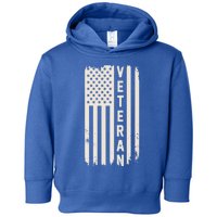 Veteran Us Flag Armed Forces Military Retired Retro Gift Toddler Hoodie