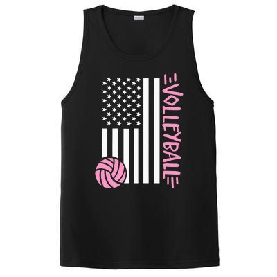 Volleyball Us Flag Usa PosiCharge Competitor Tank