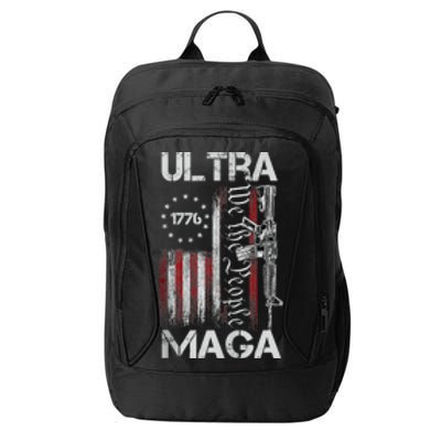 Vintage Usa Flag Ultra Maga Gun Usa City Backpack