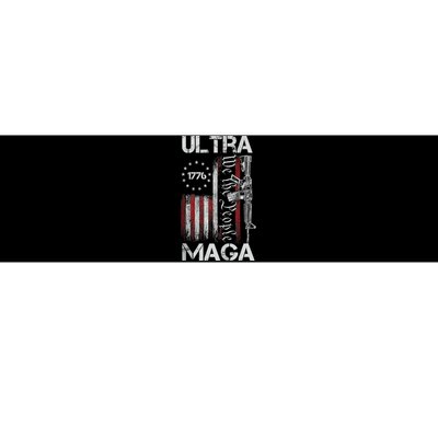 Vintage Usa Flag Ultra Maga Gun Usa Bumper Sticker