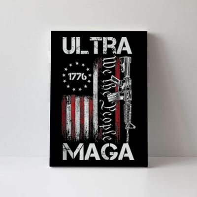 Vintage Usa Flag Ultra Maga Gun Usa Canvas