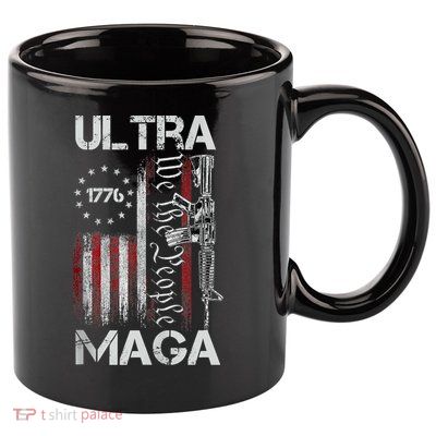Vintage Usa Flag Ultra Maga Gun Usa 11oz C Handle Ceramic Mug