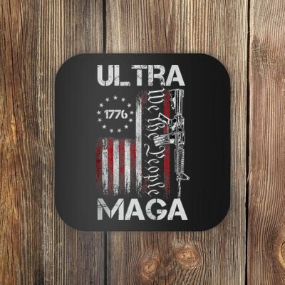 Vintage Usa Flag Ultra Maga Gun Usa Coaster