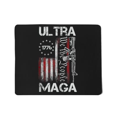 Vintage Usa Flag Ultra Maga Gun Usa Mousepad