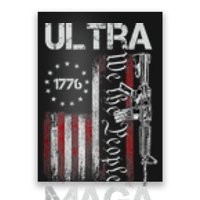 Vintage Usa Flag Ultra Maga Gun Usa Poster