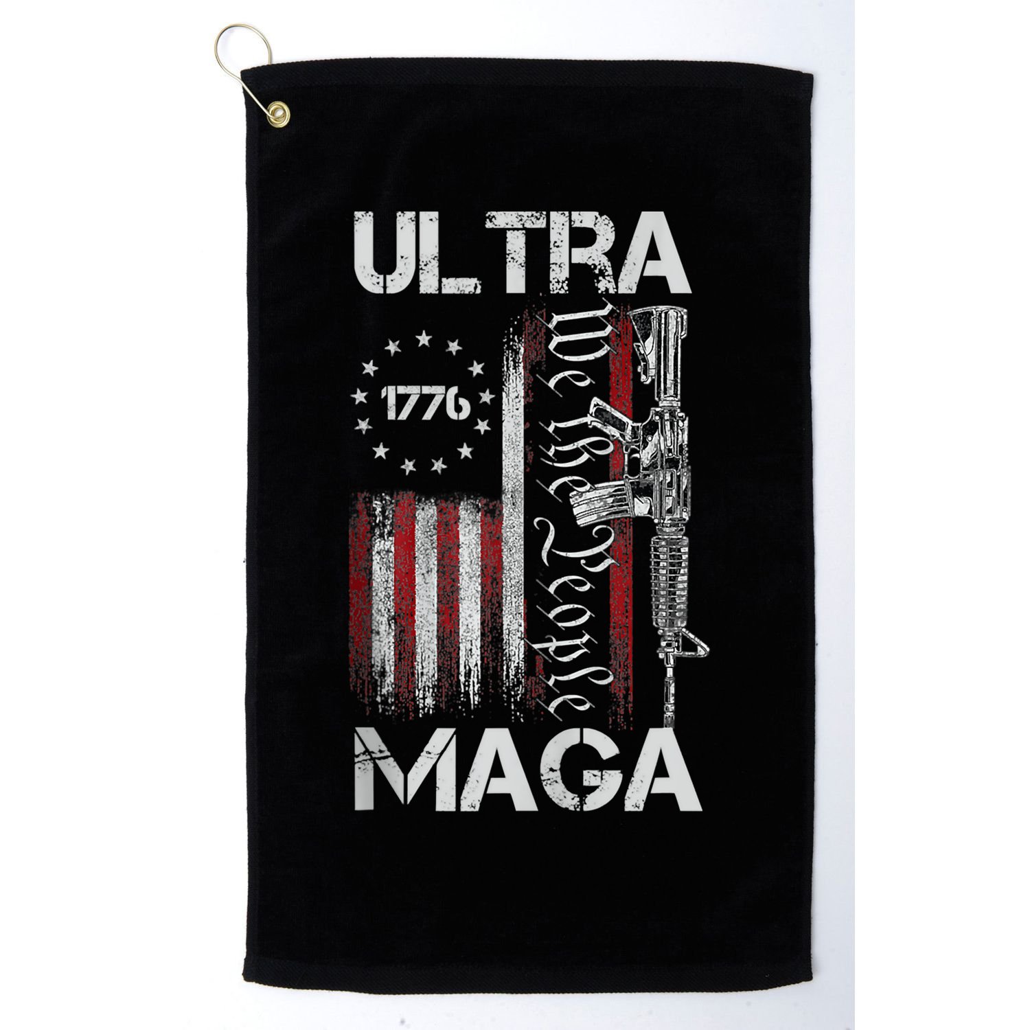 Vintage Usa Flag Ultra Maga Gun Usa Golf Towel