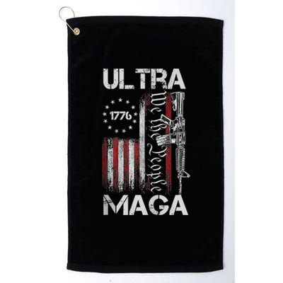 Vintage Usa Flag Ultra Maga Gun Usa Platinum Collection Golf Towel