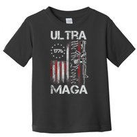 Vintage Usa Flag Ultra Maga Gun Usa Toddler T-Shirt