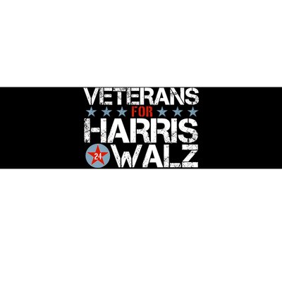 Vets Us Flag Kamala Veterans For Kamala Harris Tim Walz 2024 Gift Bumper Sticker