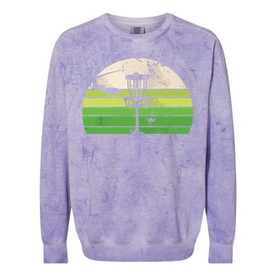 Vintage Ultimate Frisbee Disc Golf Colorblast Crewneck Sweatshirt