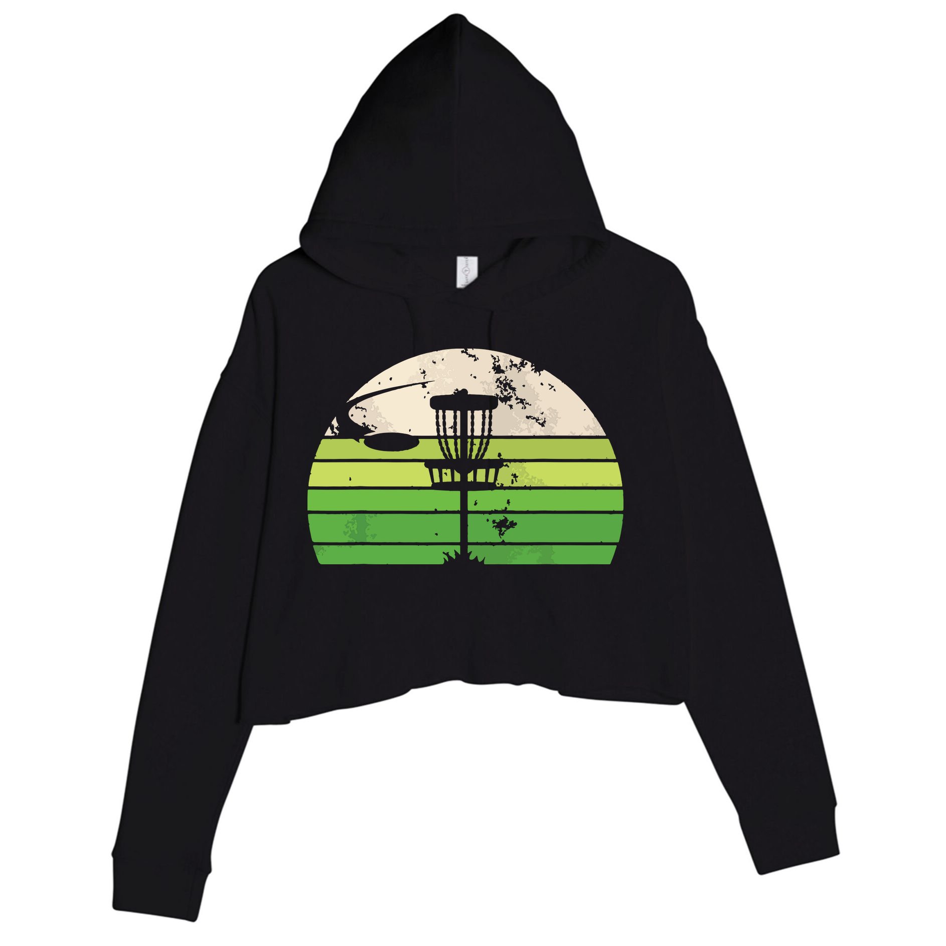 Vintage Ultimate Frisbee Disc Golf Crop Fleece Hoodie