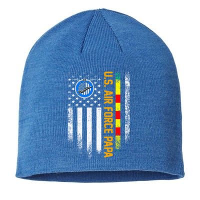 Vintage Usa Flag Proud Us Air Force Vietnam Veteran Papa Meaningful Gift Sustainable Beanie