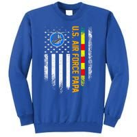 Vintage Usa Flag Proud Us Air Force Vietnam Veteran Papa Meaningful Gift Tall Sweatshirt