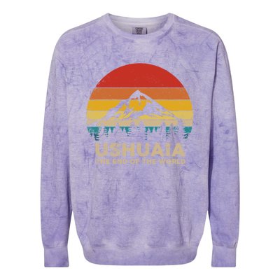 Vintage Ushuaia Great Gift Argentina Souvenir Great Gift Colorblast Crewneck Sweatshirt