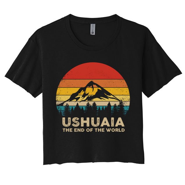 Vintage Ushuaia Great Gift Argentina Souvenir Great Gift Crop Top