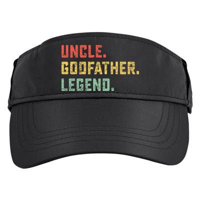 Vintage Uncle Godfather Legend Gift Favorite Best Uncle Ever Adult Drive Performance Visor