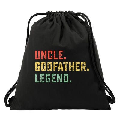 Vintage Uncle Godfather Legend Gift Favorite Best Uncle Ever Drawstring Bag