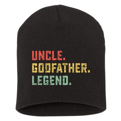 Vintage Uncle Godfather Legend Gift Favorite Best Uncle Ever Short Acrylic Beanie