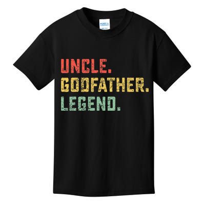 Vintage Uncle Godfather Legend Gift Favorite Best Uncle Ever Kids T-Shirt
