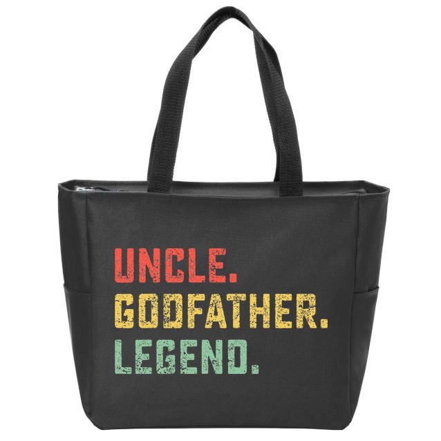 Vintage Uncle Godfather Legend Gift Favorite Best Uncle Ever Zip Tote Bag