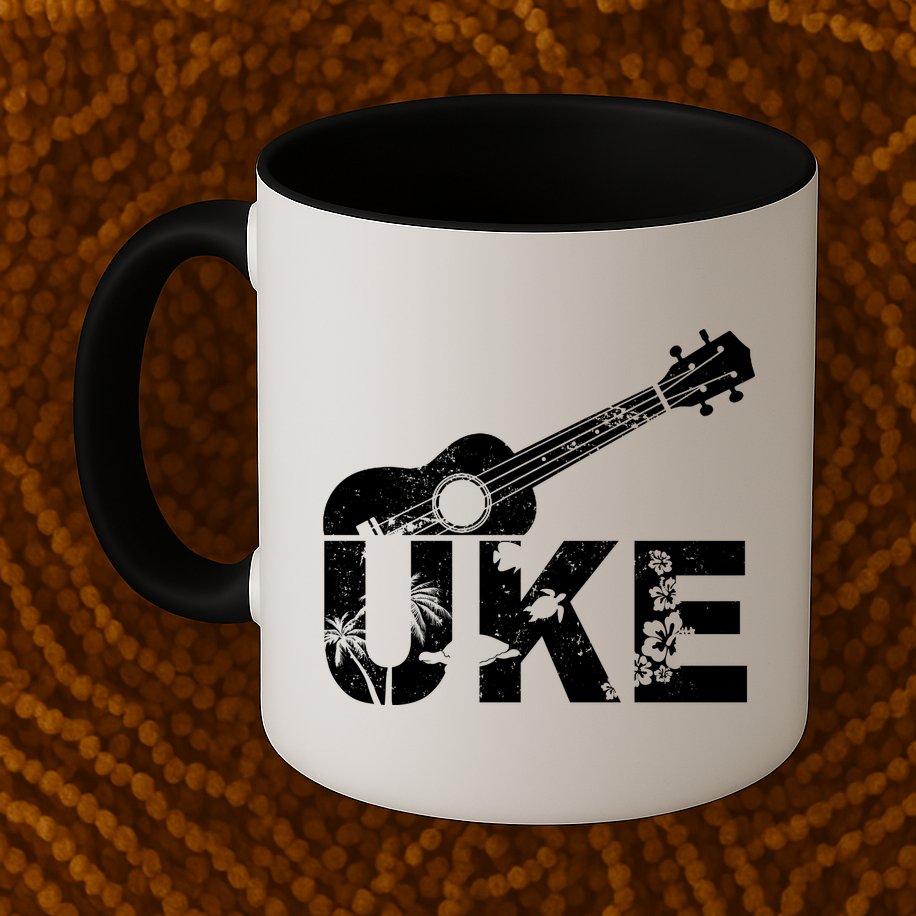 Vintage Uke Hawaiian Ukulele Mug