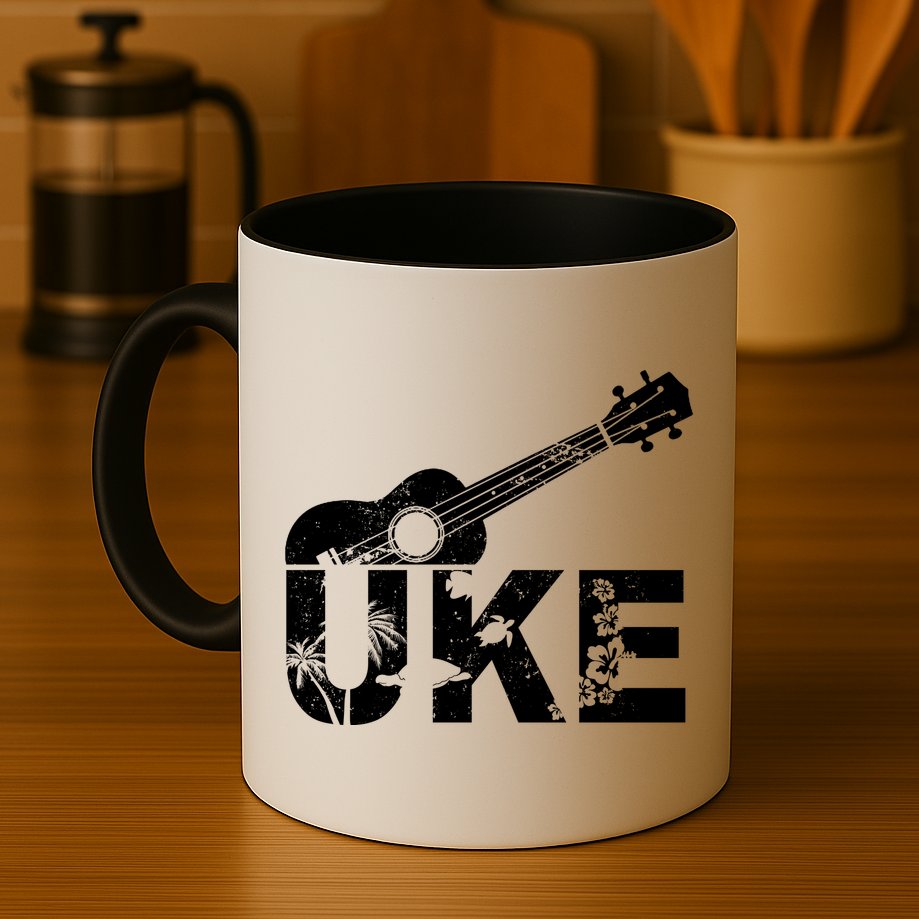 Vintage Uke Hawaiian Ukulele Mug