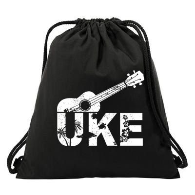 Vintage Uke Hawaiian Ukulele Drawstring Bag