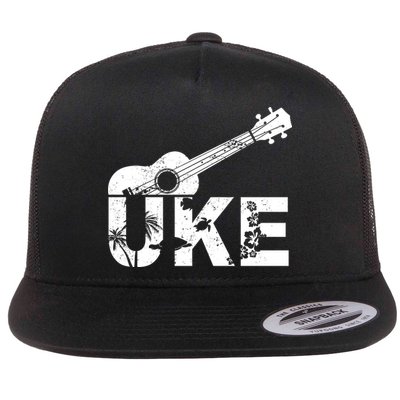 Vintage Uke Hawaiian Ukulele Flatbill Hat