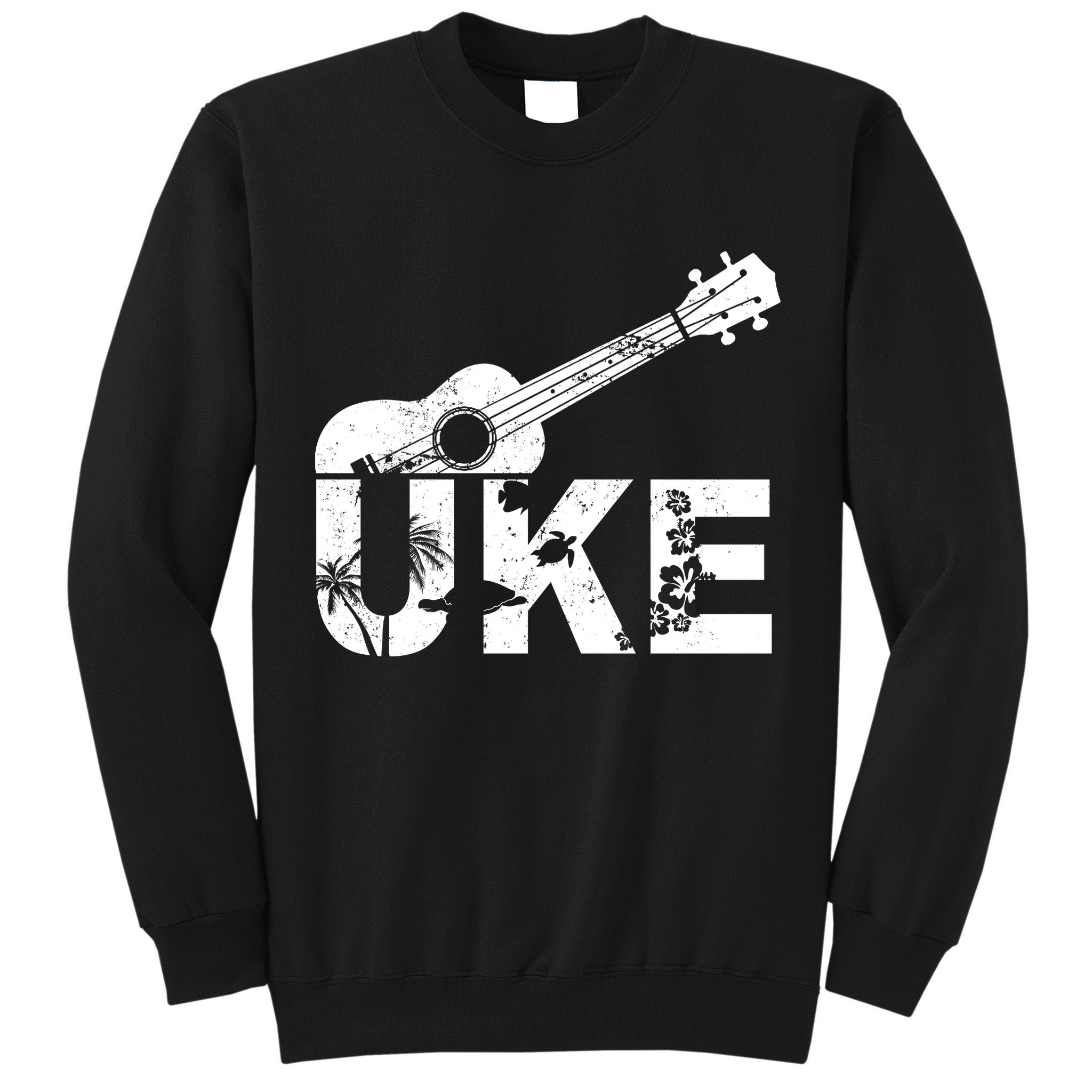 Vintage Uke Hawaiian Ukulele Tall Sweatshirt