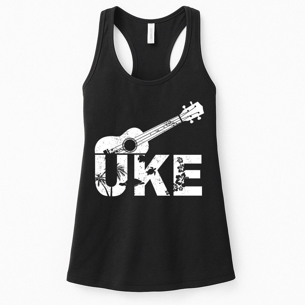 Vintage Uke Hawaiian Ukulele Womens Tank Top