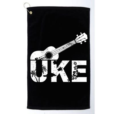 Vintage Uke Hawaiian Ukulele Platinum Collection Golf Towel