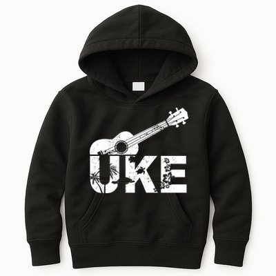 Vintage Uke Hawaiian Ukulele Kids Hoodie