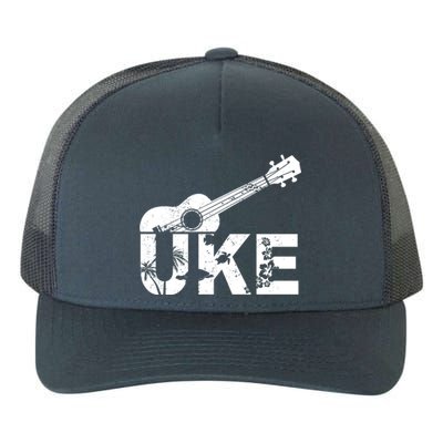 Vintage Uke Hawaiian Ukulele Yupoong Adult 5-Panel Trucker Hat