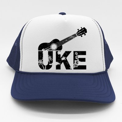 Vintage Uke Hawaiian Ukulele Trucker Hat