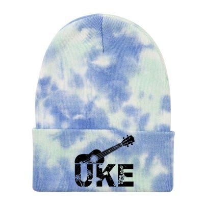 Vintage Uke Hawaiian Ukulele Tie Dye 12in Knit Beanie