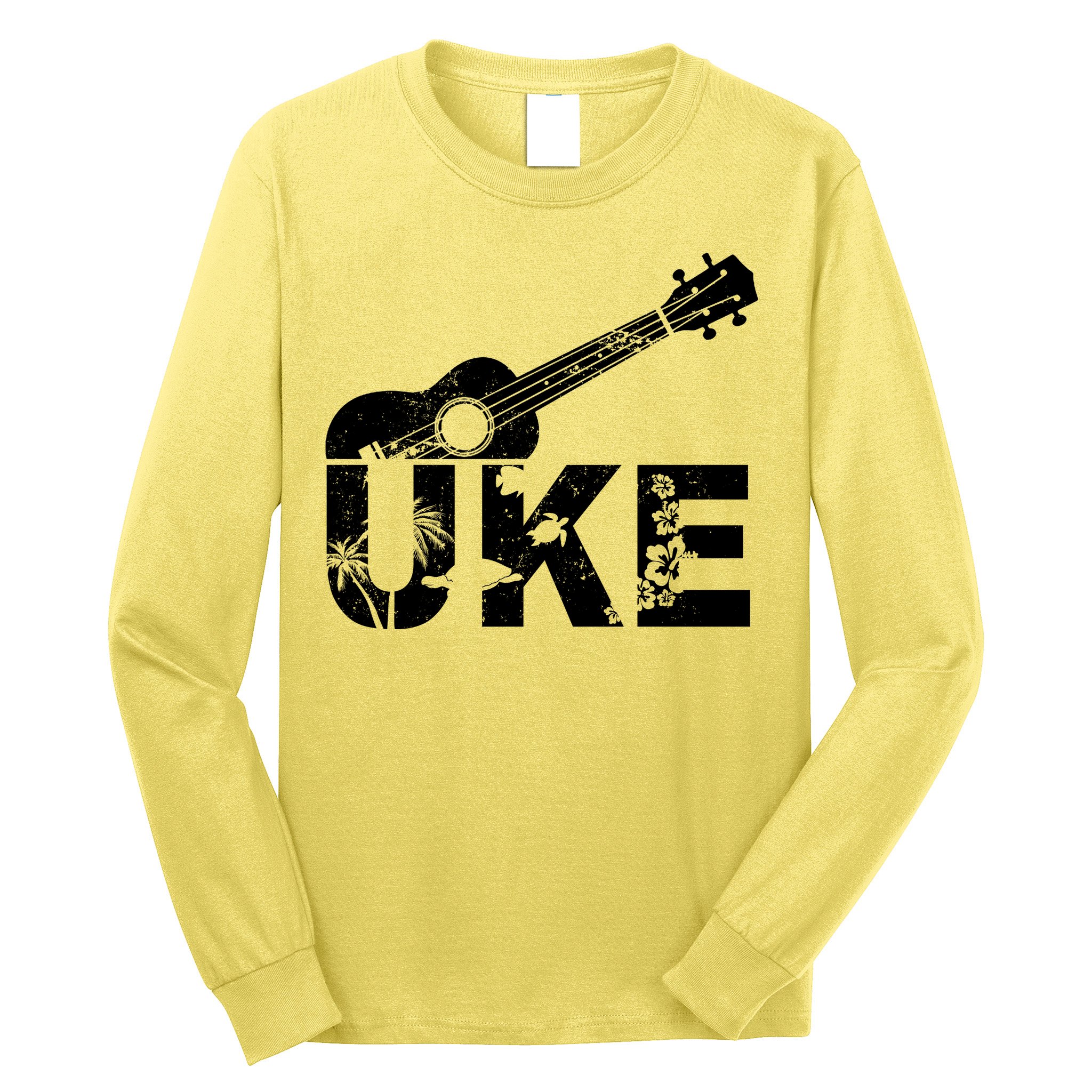 Vintage Uke Hawaiian Ukulele Long Sleeve Shirt