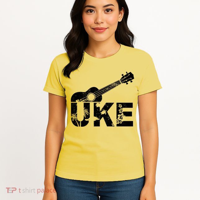 Vintage Uke Hawaiian Ukulele Womens T-Shirt